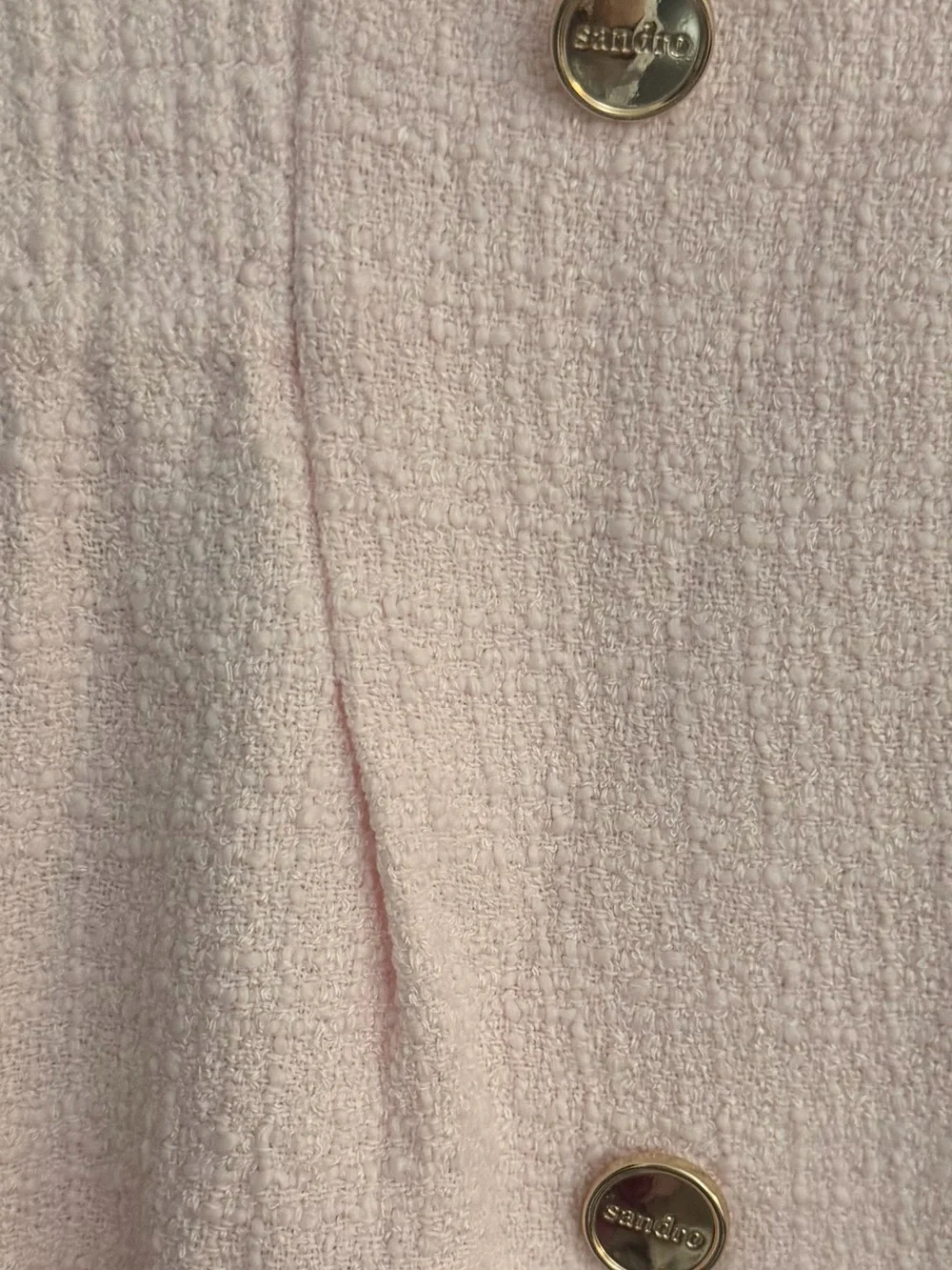 Sandro Pink Textured Tweed Dress (36) - Picture 4 of 4